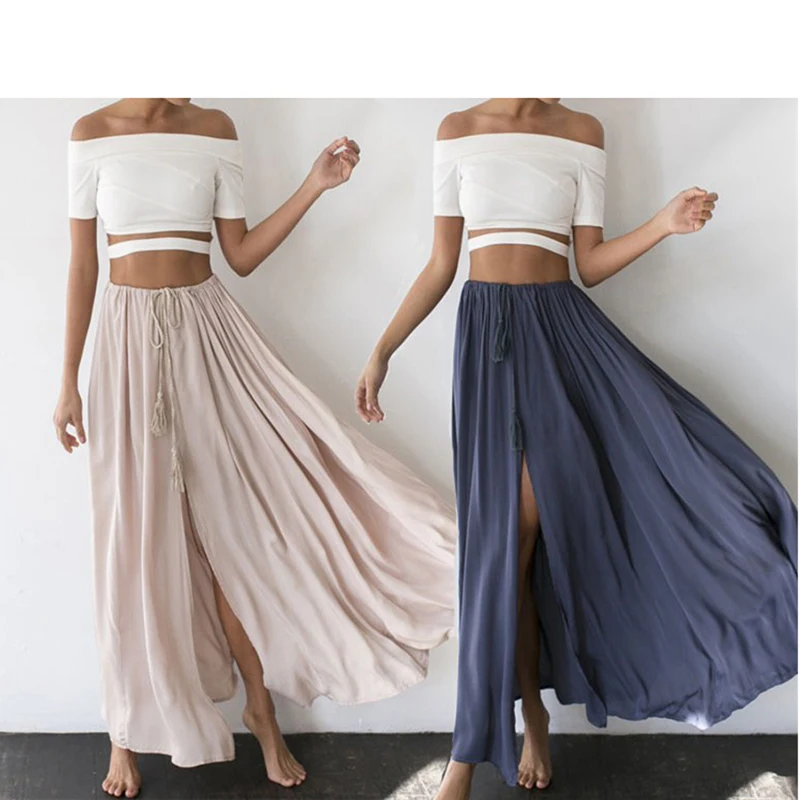 Kayotuas Women Skirt Casual Loose Comfortable Office Ladies Solid Color Long Maxi Female Summer Side Split Hot Beachwear
Kayotuas Women Skirt Casual Loose Comfortable Office Ladies Solid Color Long Maxi Female Summer Side Split Hot Beachwear