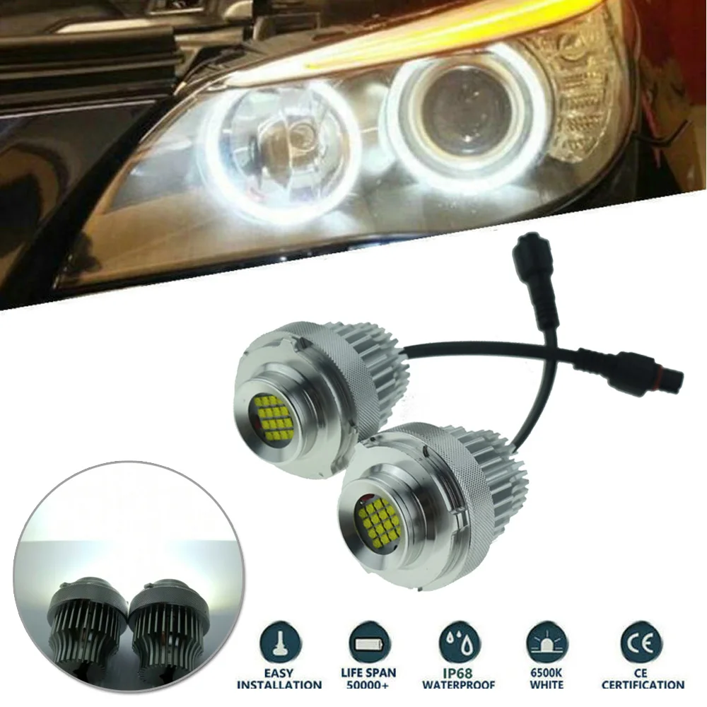2pcs Angel Eyes LED Markers 80W Halo Rings Headlight Bulbs For BMW E60 E61 Car LED Lights 6500k Car Headlight Bulbs
2pcs Angel Eyes LED Markers 80W Halo Rings Headlight Bulbs For BMW E60 E61 Car LED Lights 6500k Car Headlight Bulbs