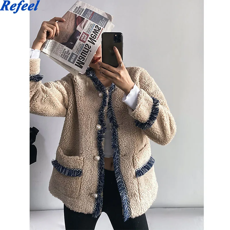 Za Jacket Women Fashion Thick Warm Jacket Coat Vintage Long Sleeve Pockets Female Outerwear Chic Tops 
Za Jacket Women Fashion Thick Warm Jacket Coat Vintage Long Sleeve Pockets Female Outerwear Chic Tops