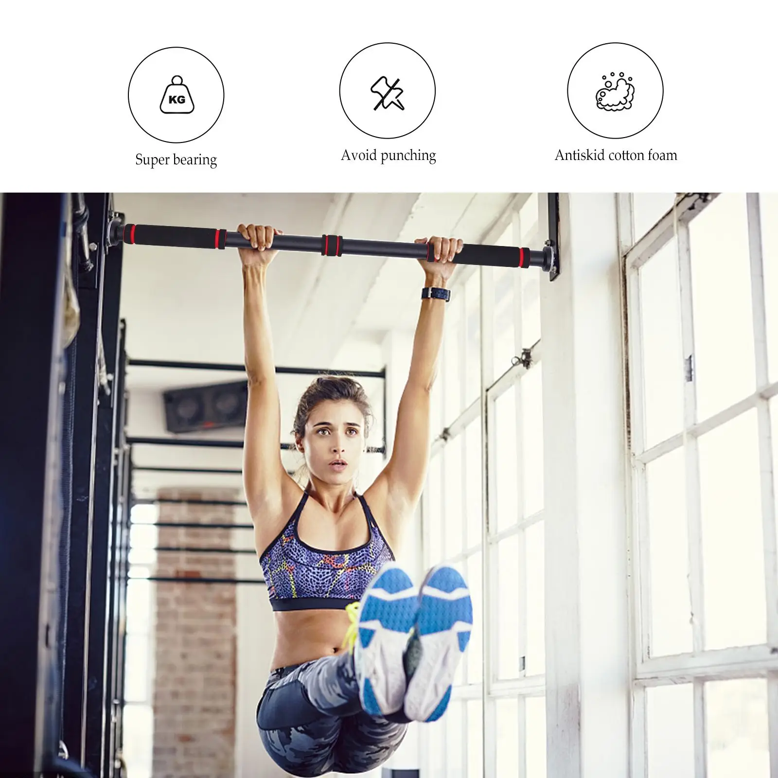 Multi-functional Doorway Pull-up Bar Adjustable Pull Rod Punch-free Chin Up Bar
Multi-functional Doorway Pull-up Bar Adjustable Pull Rod Punch-free Chin Up Bar