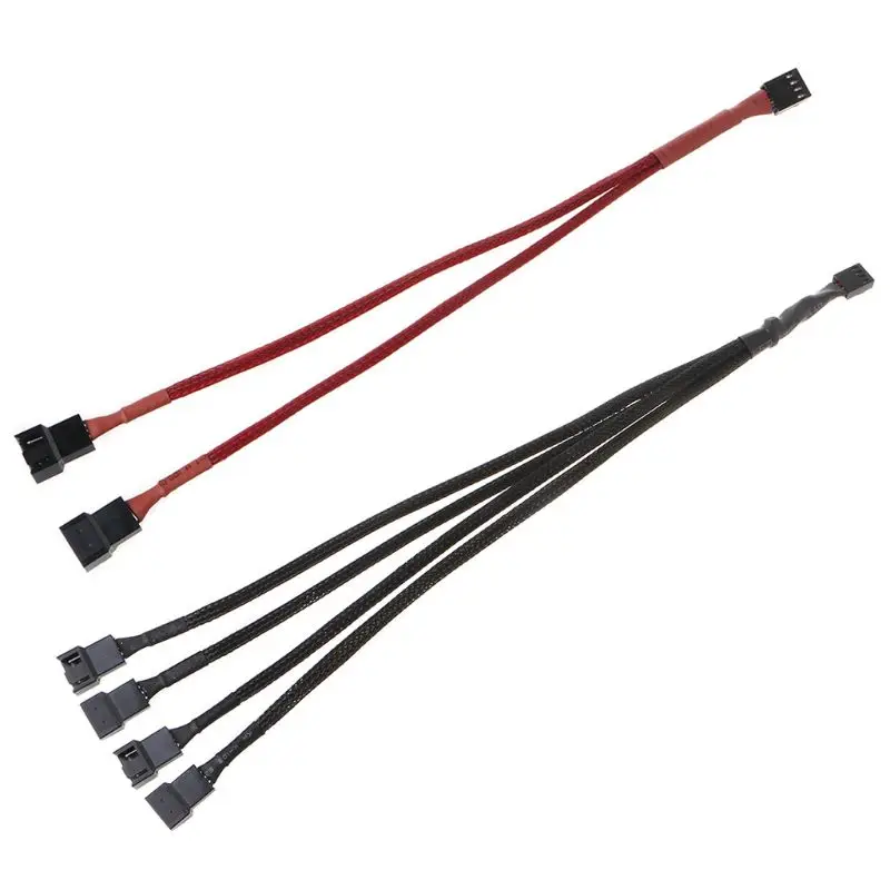 PWM 4pin Fan Sleeved Extension Splitter Hub Cables,Motherboard CPU 4 pin to 2 4 Way 4Pin Cooler or 3pin Case Fan Power
PWM 4pin Fan Sleeved Extension Splitter Hub Cables,Motherboard CPU 4 pin to 2 4 Way 4Pin Cooler or 3pin Case Fan Power