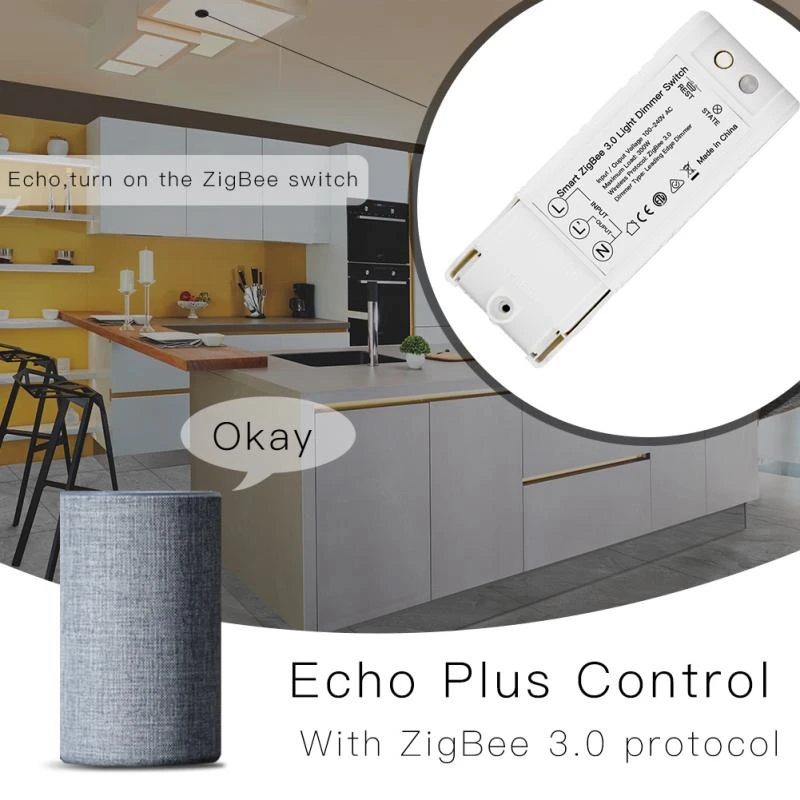 Smart ZigBee 3.0 Light Dimmer DIY Smart Home Modified Switch for Echo Plus Alexa SmartThings Remote Control App
Smart ZigBee 3.0 Light Dimmer DIY Smart Home Modified Switch for Echo Plus Alexa SmartThings Remote Control App
