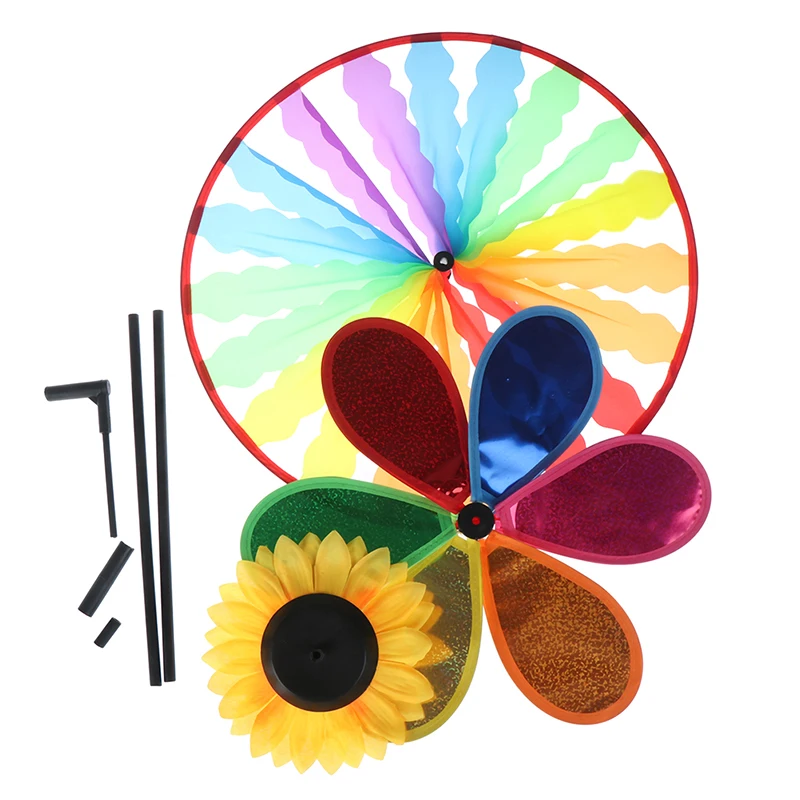1Pc New Colorful Rainbow Triple Wheel Wind Spinner Windmill Garden Yard Outdoor Decor Kids Toys
1Pc New Colorful Rainbow Triple Wheel Wind Spinner Windmill Garden Yard Outdoor Decor Kids Toys