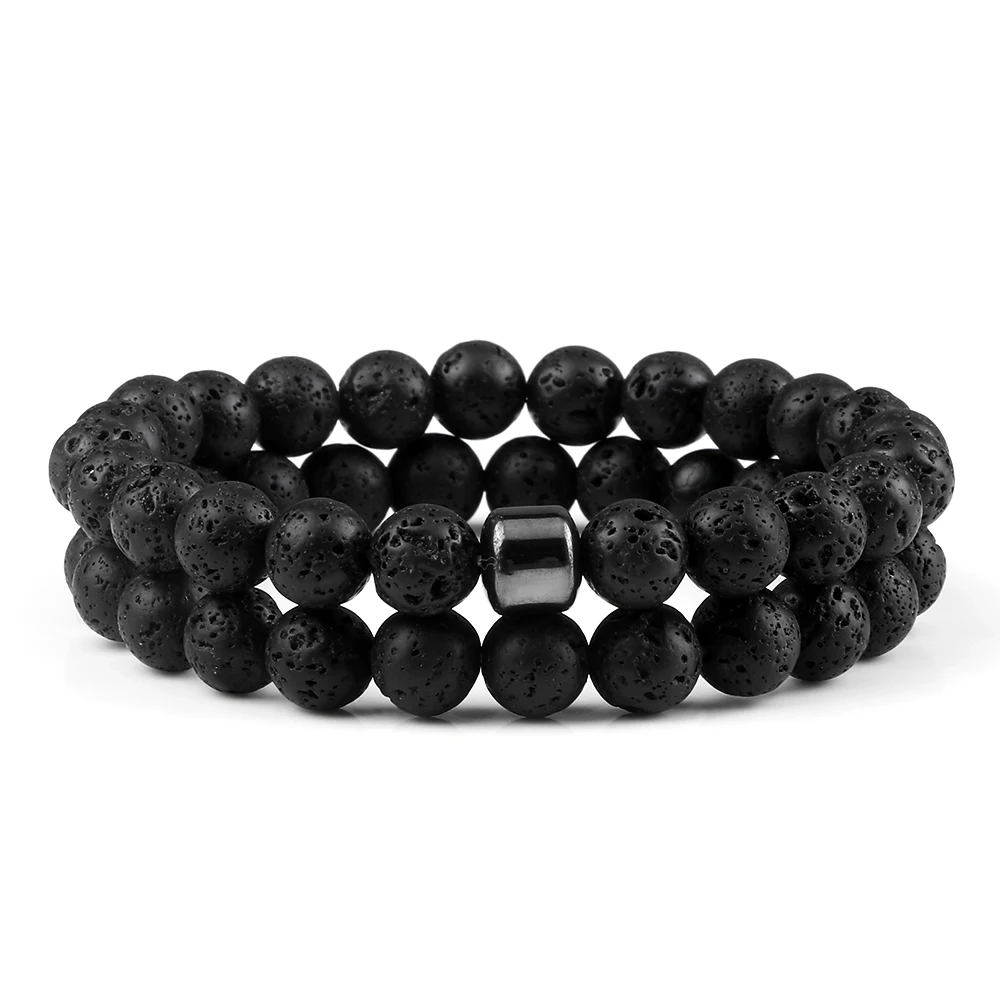 2Pcs/set Men Hematite Cylinder Natural Black Lava Beads Bracelets Women Reiki Chakra Healing Bangles Couple Tiger Eye Jewellery
2Pcs/set Men Hematite Cylinder Natural Black Lava Beads Bracelets Women Reiki Chakra Healing Bangles Couple Tiger Eye Jewellery