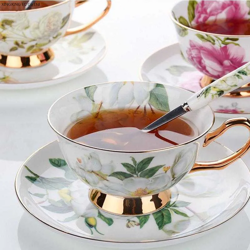 Британская винтажная чайная чашка из Розового Фарфора набор блюдце и ложек 200 мл