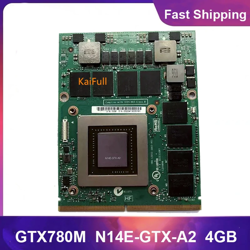 Оригинальная видеокарта GTX780M GTX 780M GDDR5 4 Гб N14E A2 графическая карта MXM для ноутбука