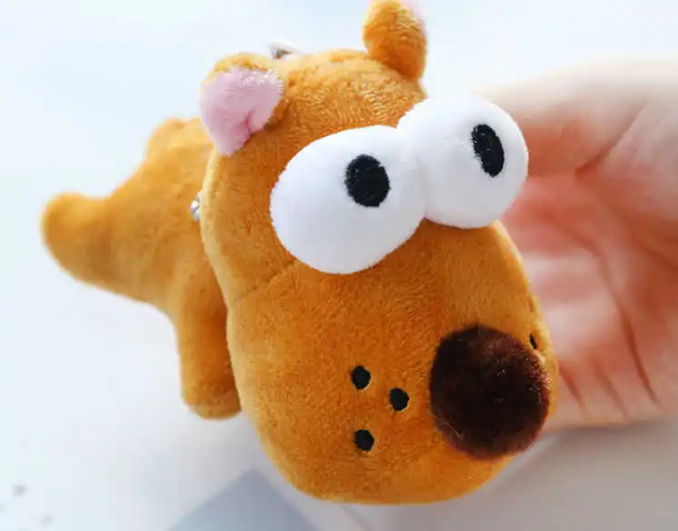 Size 10cm, toy of the dog's luxury, animal stuffed doll of the luxurious key chain of the present 
Size 10cm, toy of the dog's luxury, animal stuffed doll of the luxurious key chain of the present