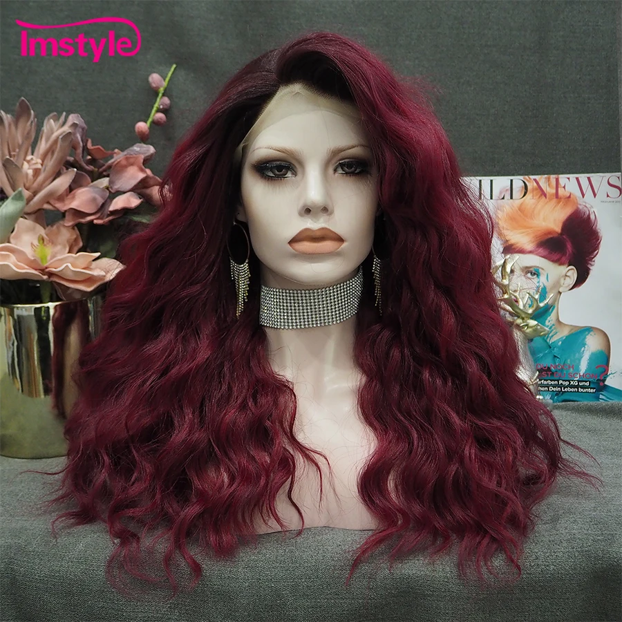 Imstyle Dark Red Wigs 99J Synthetic Lace Front Wig Wavy Heat Resistant Fiber Lace Front Wigs For Women Daily Cosplay Wig 22 inch
Imstyle Dark Red Wigs 99J Synthetic Lace Front Wig Wavy Heat Resistant Fiber Lace Front Wigs For Women Daily Cosplay Wig 22 inch