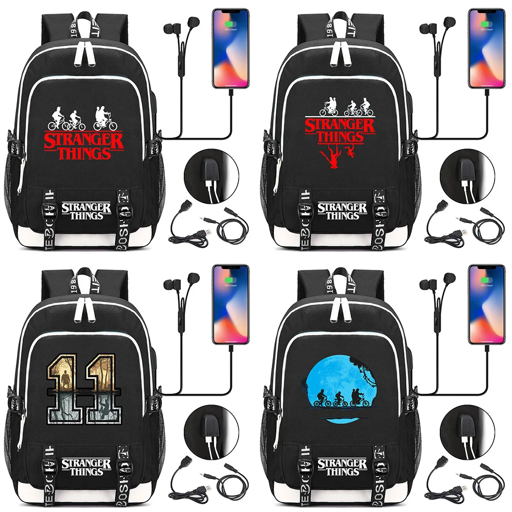 Cute Stranger Things Printed USB Headphone Jack Boy Girl Kids School Bag Women Bagpack Canvas Men Backpack Packsack Bookbag
Cute Stranger Things Printed USB Headphone Jack Boy Girl Kids School Bag Women Bagpack Canvas Men Backpack Packsack Bookbag