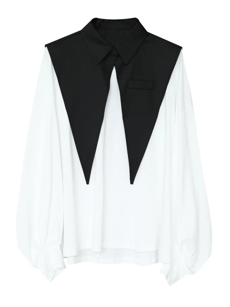 New Fake Two Loose-leaf Shirt Collar Long-sleeved T-shirt Top and Bottoming Shirt Spring Women Fashion Tops Ladies Y2k Top
New Fake Two Loose-leaf Shirt Collar Long-sleeved T-shirt Top and Bottoming Shirt Spring Women Fashion Tops Ladies Y2k Top