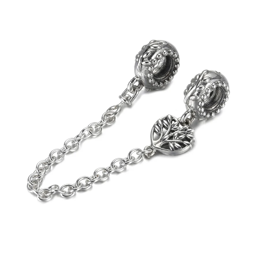 Authentic S925 Silver Bead Heart Family Tree Safety Chain Charm for Women Bracelet Bangle DIY Jewelry
Authentic S925 Silver Bead Heart Family Tree Safety Chain Charm for Women Bracelet Bangle DIY Jewelry