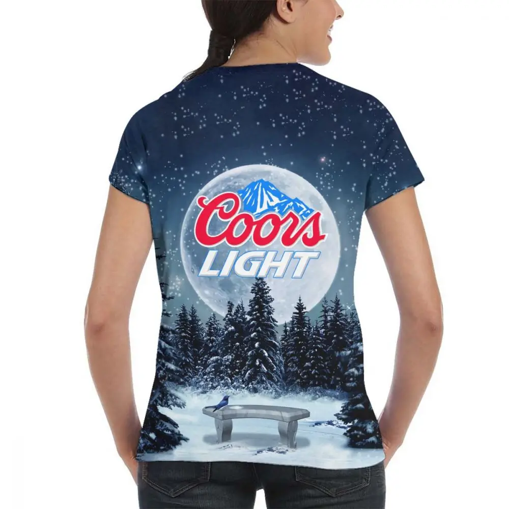 Coors Light Blue Beer Women's Short Sleeve T-shirt Polyester Feels Soft And Comfortable Micro Elastic For Ofice Gym
Coors Light Blue Beer Women's Short Sleeve T-shirt Polyester Feels Soft And Comfortable Micro Elastic For Ofice Gym