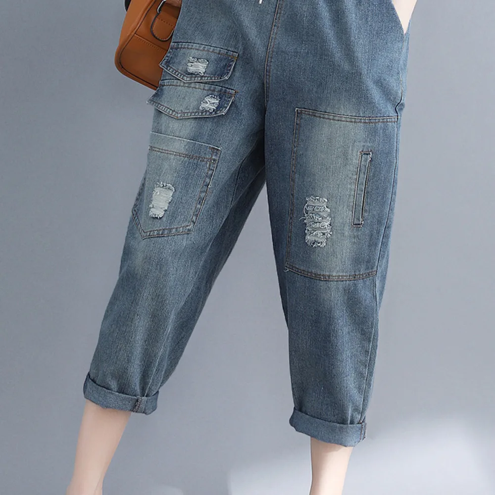 Брюки женские рваные до щиколотки, модные султанки с эластичным поясом, офисные свободные штаны, весна-лето
Брюки женские рваные до щиколотки, модные султанки с эластичным поясом, офисные свободные штаны, весна-лето