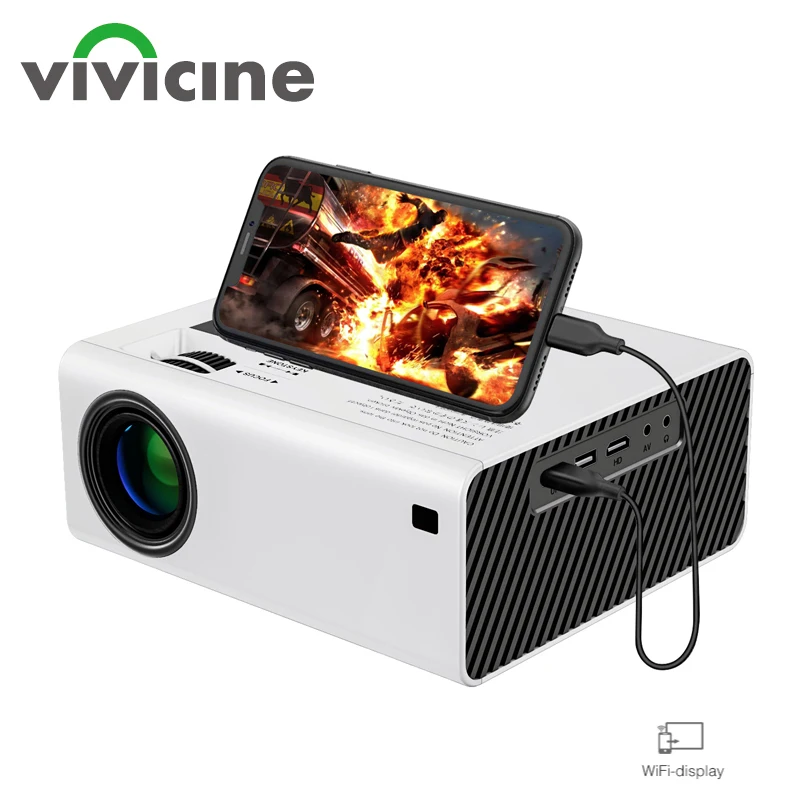 Vivicine 2021 Новый V6 светодиодный мини проектор 5000 люкс поддержка Full HD 1080P