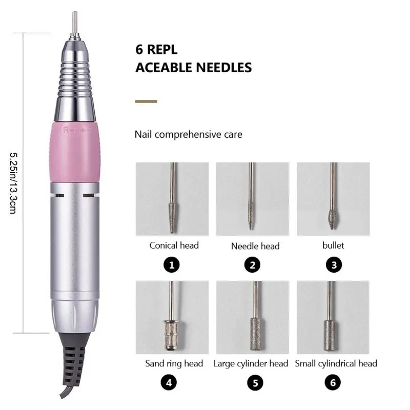 Pro Nail Drill 35000/20000RPM Manicure Machine Apparatus For Pedicure Kit Electric File With Cutter Art Tool | Красота и здоровье