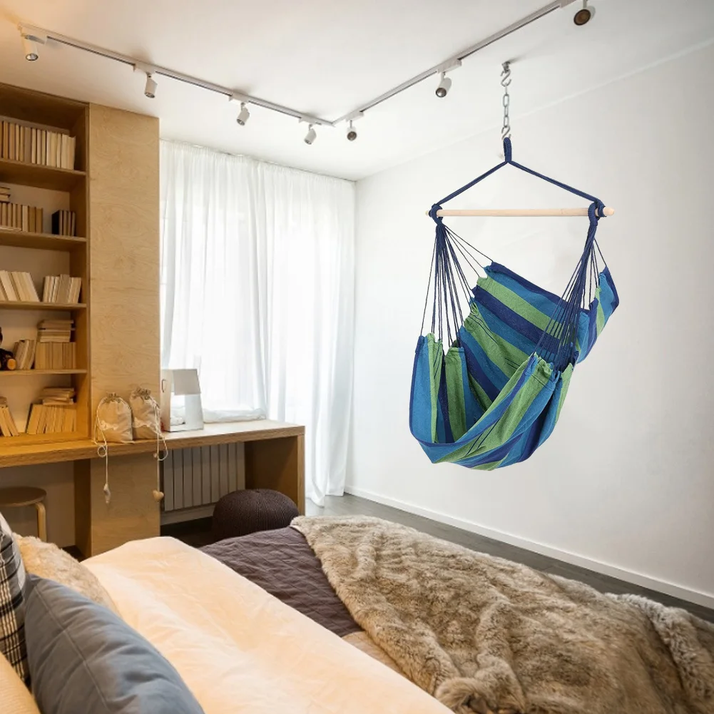 Portable Hanging Bed Sports Indoor Chair Swing Stripe Leisure Canvas Hammock Bed Ultralight Camping Hammock with Backpack
Portable Hanging Bed Sports Indoor Chair Swing Stripe Leisure Canvas Hammock Bed Ultralight Camping Hammock with Backpack