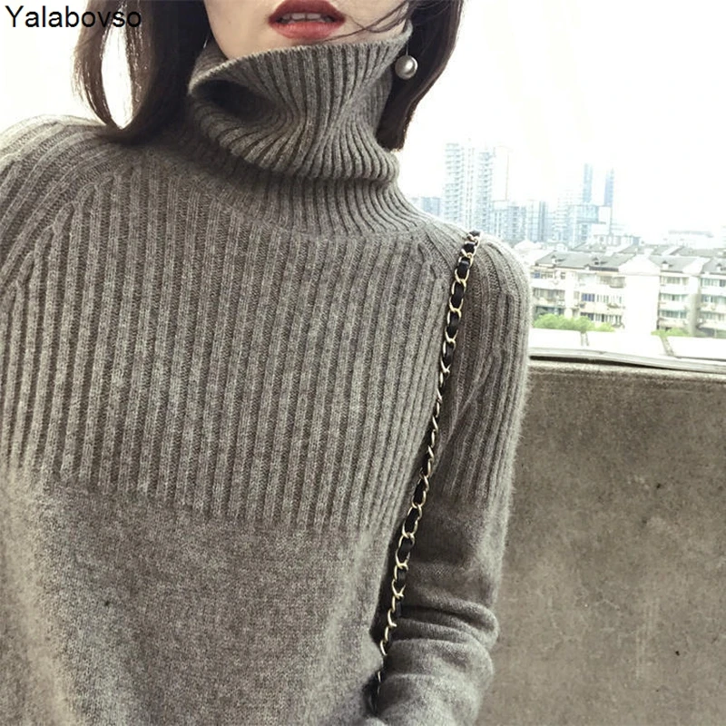 Корейский Топ вязаный размера плюс Harajuku пуловер свитер женский Водолазка
