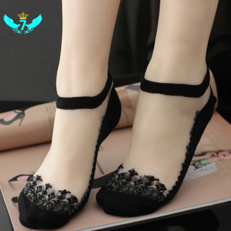1 Pair Women Boat Socks Short Sock Crystal Transparent Lace Embroidery Ankle Socks Sock Slipper Invisible Socks TOA
1 Pair Women Boat Socks Short Sock Crystal Transparent Lace Embroidery Ankle Socks Sock Slipper Invisible Socks TOA