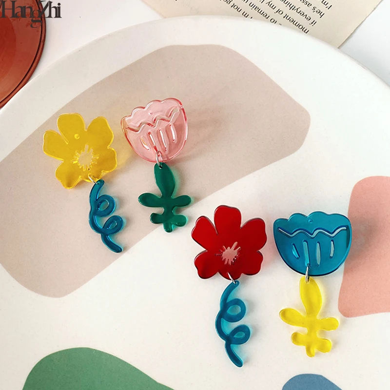 HangZhi 2020 New Korean Lovely Colorful Acrylic Resin Flower Tulip Transparent Single 1 Pcs Stud Earrings for Women Jewelry
HangZhi 2020 New Korean Lovely Colorful Acrylic Resin Flower Tulip Transparent Single 1 Pcs Stud Earrings for Women Jewelry