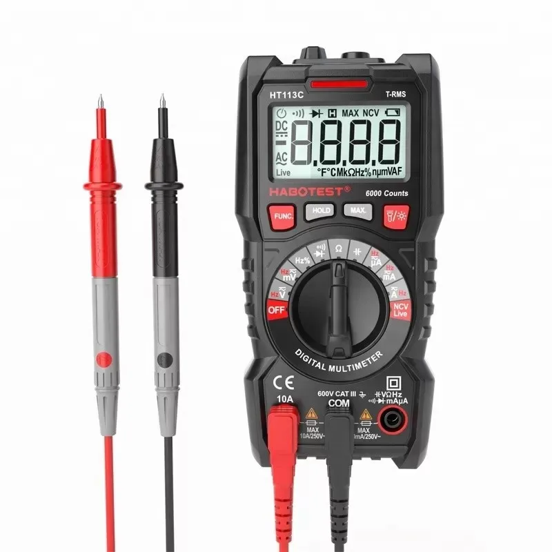 Высокоточный автоматический цифровой мультиметр HABO HT113A/B/C/карманный цифровой мультиметр 10 Гц ~ 10 МГц прецизионный измеритель емкости
Высокоточный автоматический цифровой мультиметр HABO HT113A/B/C/карманный цифровой мультиметр 10 Гц ~ 10 МГц прецизионный измеритель емкости