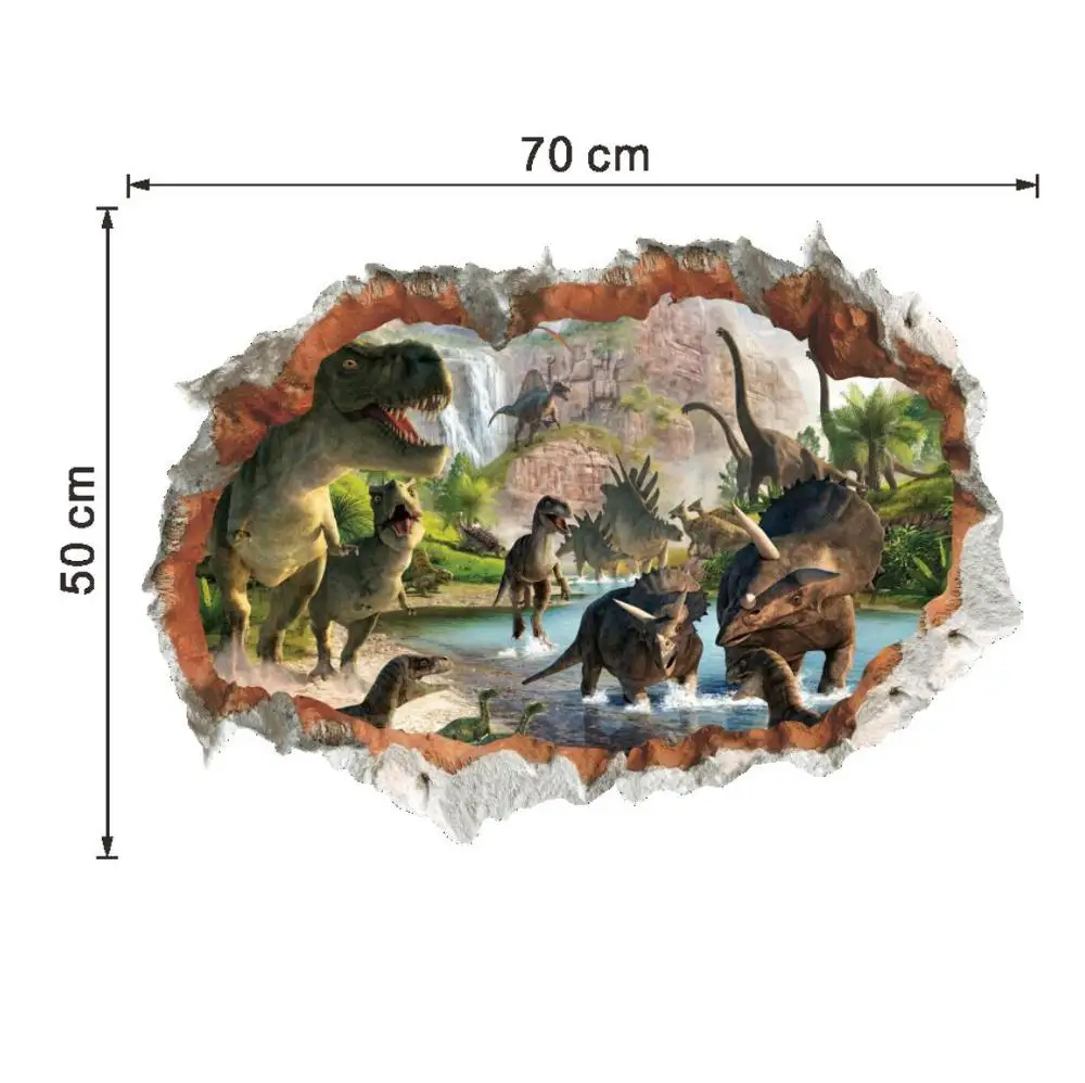 Лидер продаж настенные 3D наклейки с динозавром детское хобби Защита окружающей