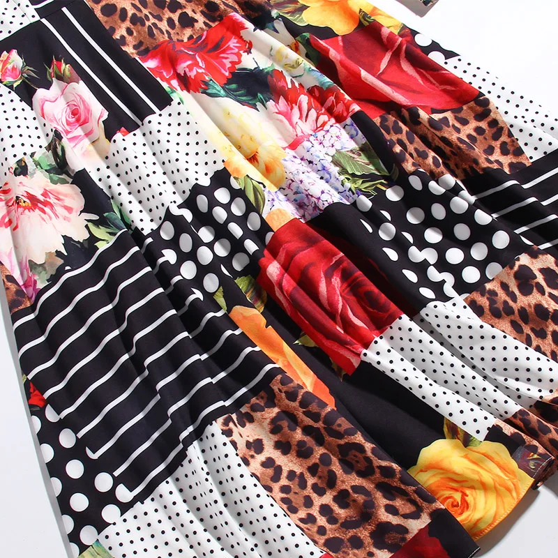 2020 Autumn And Winter Ladies Dress Retro Polka Dot Rose Print Leisure Holiday Party Elegant Mid-Length Dress Vestidos Abaroker 
2020 Autumn And Winter Ladies Dress Retro Polka Dot Rose Print Leisure Holiday Party Elegant Mid-Length Dress Vestidos Abaroker