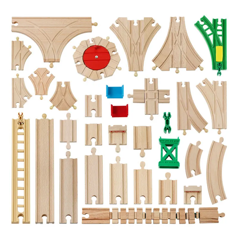 Kids Wooden Track Train Railway Accessories Educational Toys Beech Wooden Train Track Toy For Children 
Kids Wooden Track Train Railway Accessories Educational Toys Beech Wooden Train Track Toy For Children