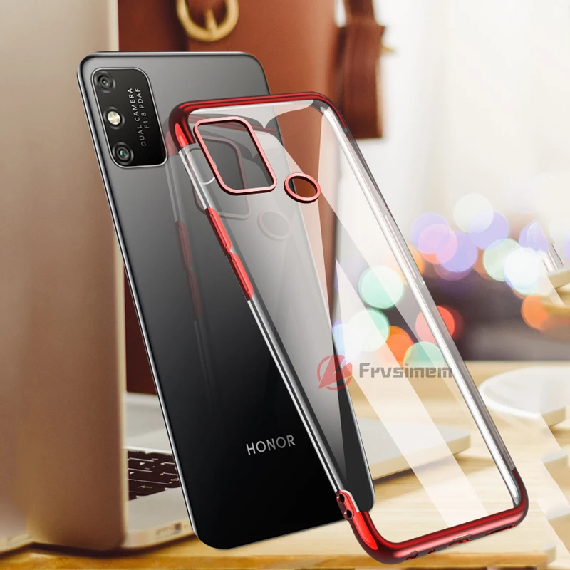 Мягкий прозрачный чехол из ТПУ с лазерным 3D покрытием для HUAWEI P40 Lite E P30 P20 Pro Honor 9A 9S