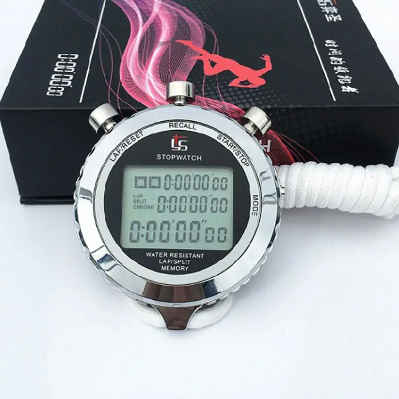Silent Stopwatch with Countdown Timer 1/100s Accuracy Large Display Stainless Steel Digital Sports Memory Stopwatch
Silent Stopwatch with Countdown Timer 1/100s Accuracy Large Display Stainless Steel Digital Sports Memory Stopwatch