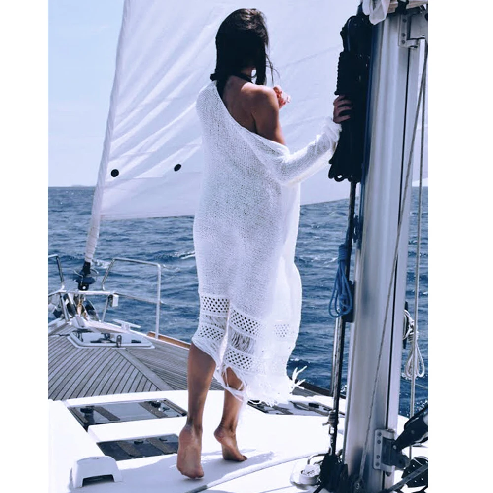 cover ups for swimwear women Knitted Cardigan Tassel Beach Blouse Loose Long Beach Cover Up Women Sexy Bikini Cover Up
cover ups for swimwear women Knitted Cardigan Tassel Beach Blouse Loose Long Beach Cover Up Women Sexy Bikini Cover Up