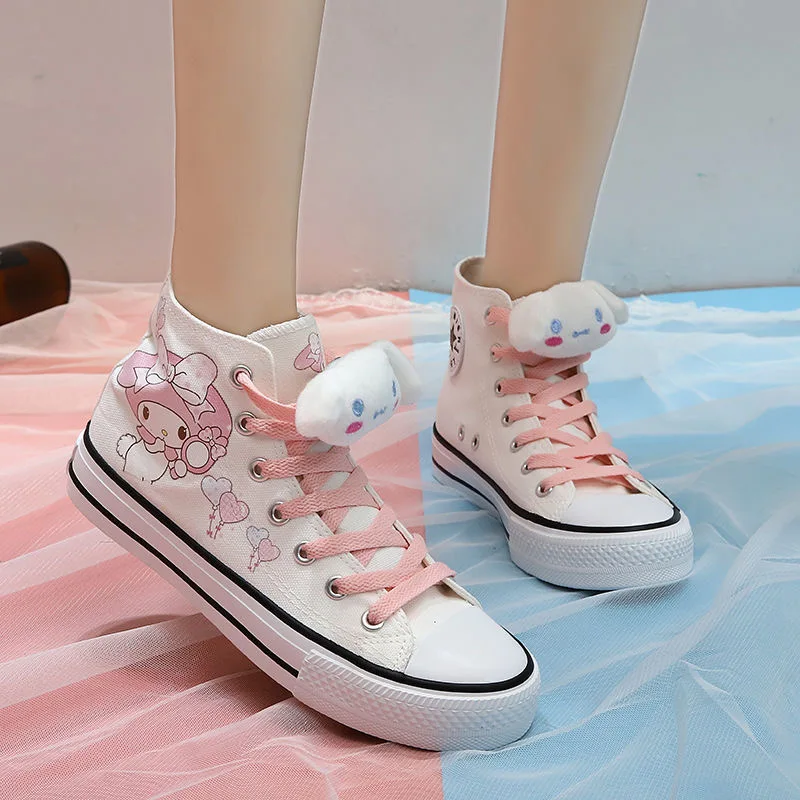 Designer Women Cute Print Dog Canvas High Top Shoes Student Pink Shoes Girls Thick Heel Sneakers Casual Running Platform Shoes
Designer Women Cute Print Dog Canvas High Top Shoes Student Pink Shoes Girls Thick Heel Sneakers Casual Running Platform Shoes