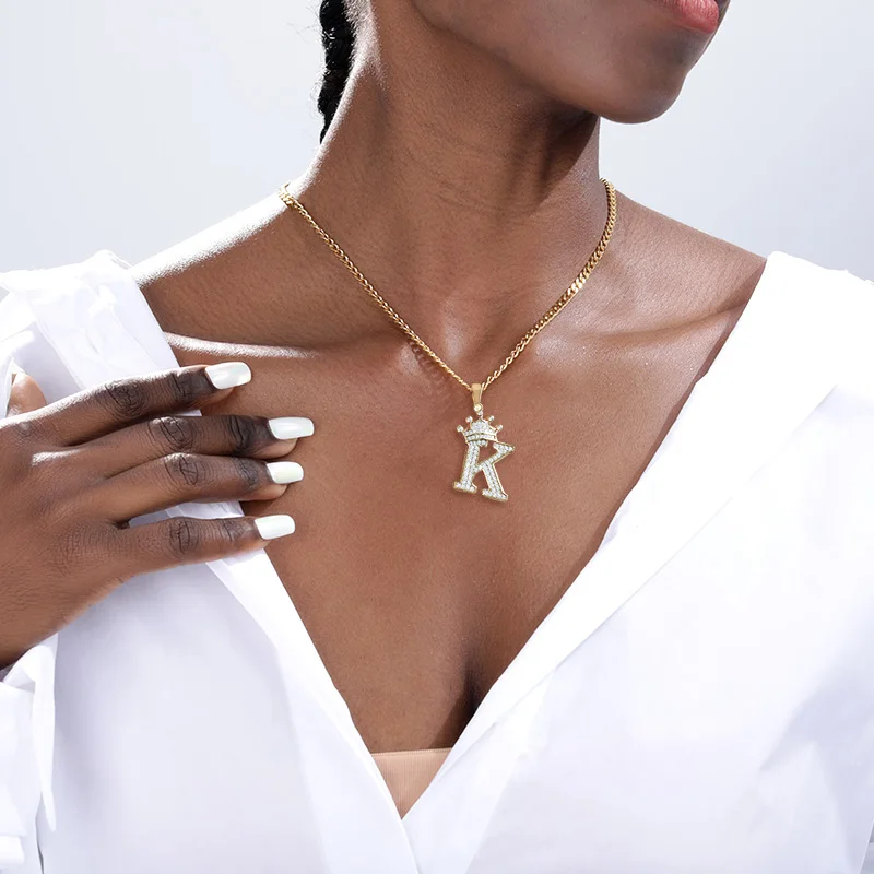 Crystal Zircon Alphabet Pendant Necklaces For Women Men Crown Initial Letter Necklace Goth Chain Vintage Jewelry Collier Bijoux
Crystal Zircon Alphabet Pendant Necklaces For Women Men Crown Initial Letter Necklace Goth Chain Vintage Jewelry Collier Bijoux