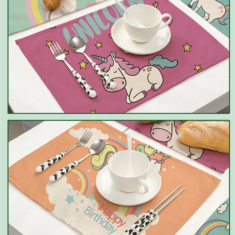 New Style Cartoon Animal Pony Insulation Pad Cotton and Linen Western Placemat Cloth Art Placemat Placemats for Table
New Style Cartoon Animal Pony Insulation Pad Cotton and Linen Western Placemat Cloth Art Placemat Placemats for Table