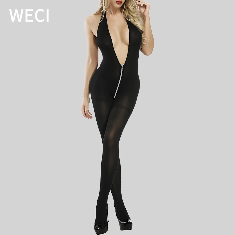 Женское черное боди WECI на молнии, прозрачные колготки, колготки из второй кожи, эротические и сексуальные открытые колготки с вырезом
Женское черное боди WECI на молнии, прозрачные колготки, колготки из второй кожи, эротические и сексуальные открытые колготки с вырезом