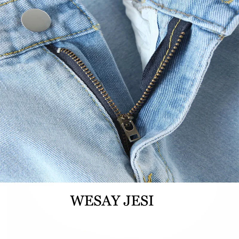 WESAY JESI Women's High Waist Slimming Jeans 2021 New Summer Thin Style Loose Straight Drape Zippered Pocket With Buttons
WESAY JESI Women's High Waist Slimming Jeans 2021 New Summer Thin Style Loose Straight Drape Zippered Pocket With Buttons