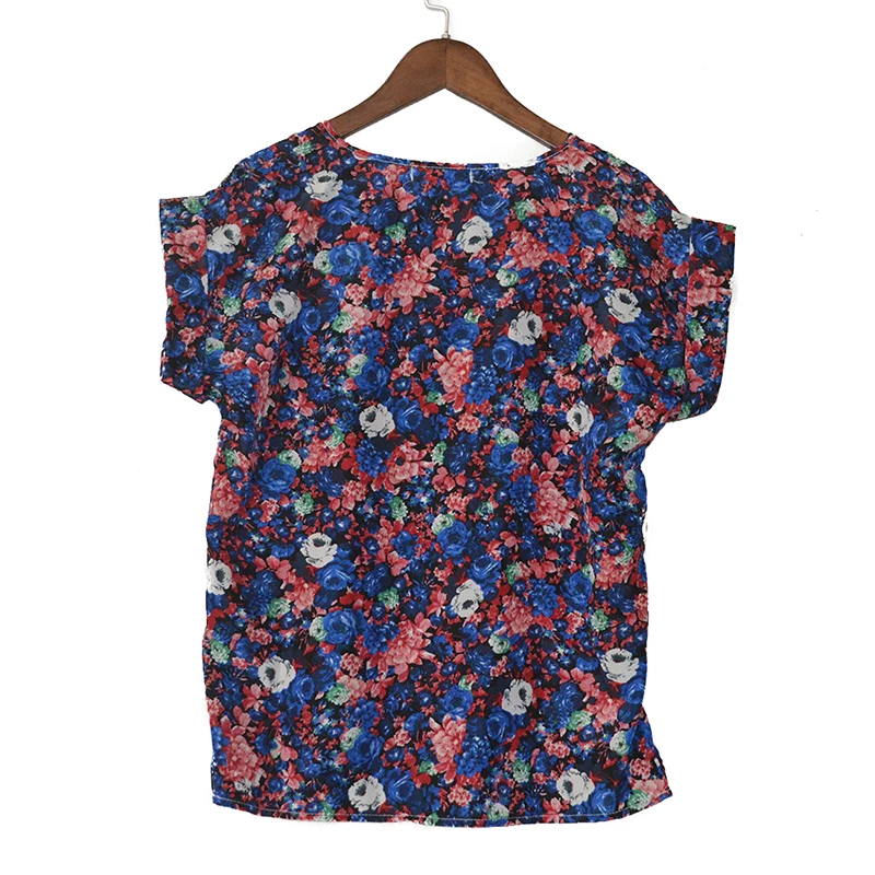 Женская шифоновая блузка lollas Свободный Топ большого размера женская модная с