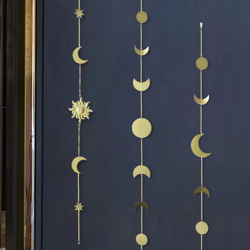 Sun Moon Shape Hanging Pendant Living Room Metal Wall Art with Chains Photo Prop Creative Home Wall Background Room Decoration
Sun Moon Shape Hanging Pendant Living Room Metal Wall Art with Chains Photo Prop Creative Home Wall Background Room Decoration
