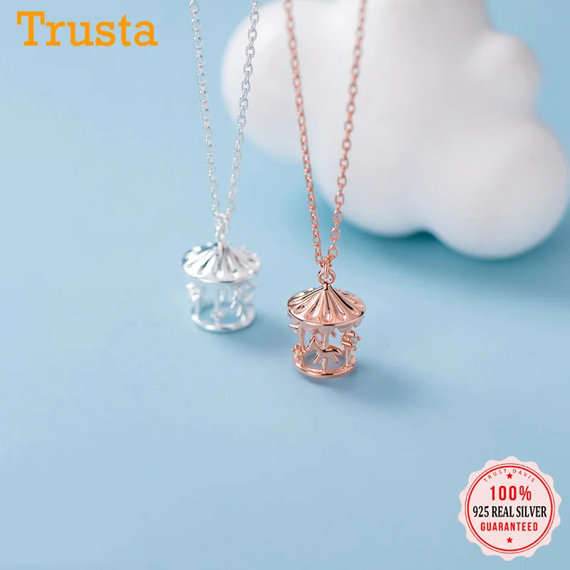 Trustdavis реальные 925 серебро модные милые карусель круглый чокер, ожерелье для женщин Свадебная вечеринка тонкой S925 ювелирные изделия DB982 
Trustdavis реальные 925 серебро модные милые карусель круглый чокер, ожерелье для женщин Свадебная вечеринка тонкой S925 ювелирные изделия DB982