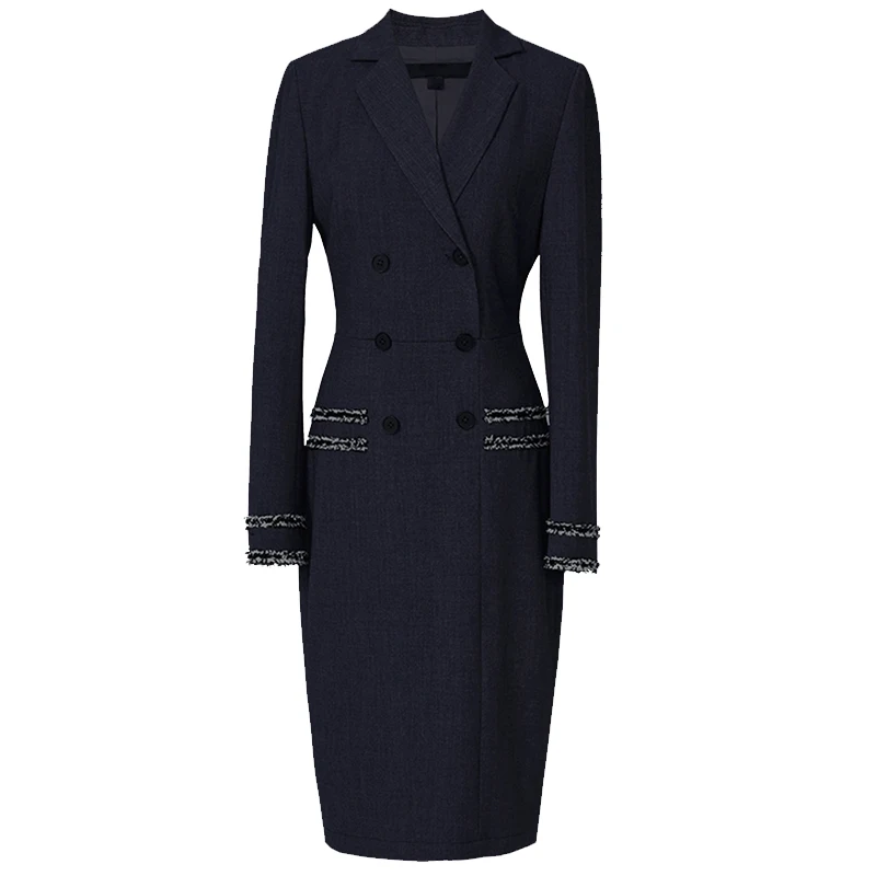 Max Spri Notched Collar Midi Dress 2019 Autumn Collection New Simple Formal Wear Solid Slim Long Sleeve OL Clothes
Max Spri Notched Collar Midi Dress 2019 Autumn Collection New Simple Formal Wear Solid Slim Long Sleeve OL Clothes