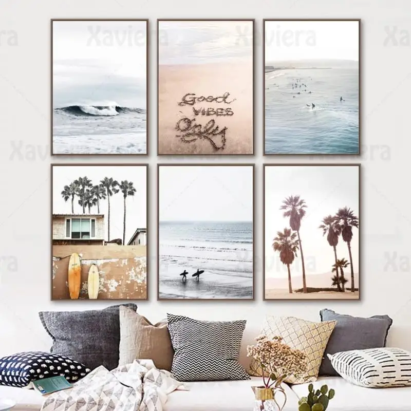 Nordic Poster And Print Sea Waves Beach Surfboard Coconut Tree Wall Art Canvas Painting Wall Picture For Living Room Decoration
Nordic Poster And Print Sea Waves Beach Surfboard Coconut Tree Wall Art Canvas Painting Wall Picture For Living Room Decoration