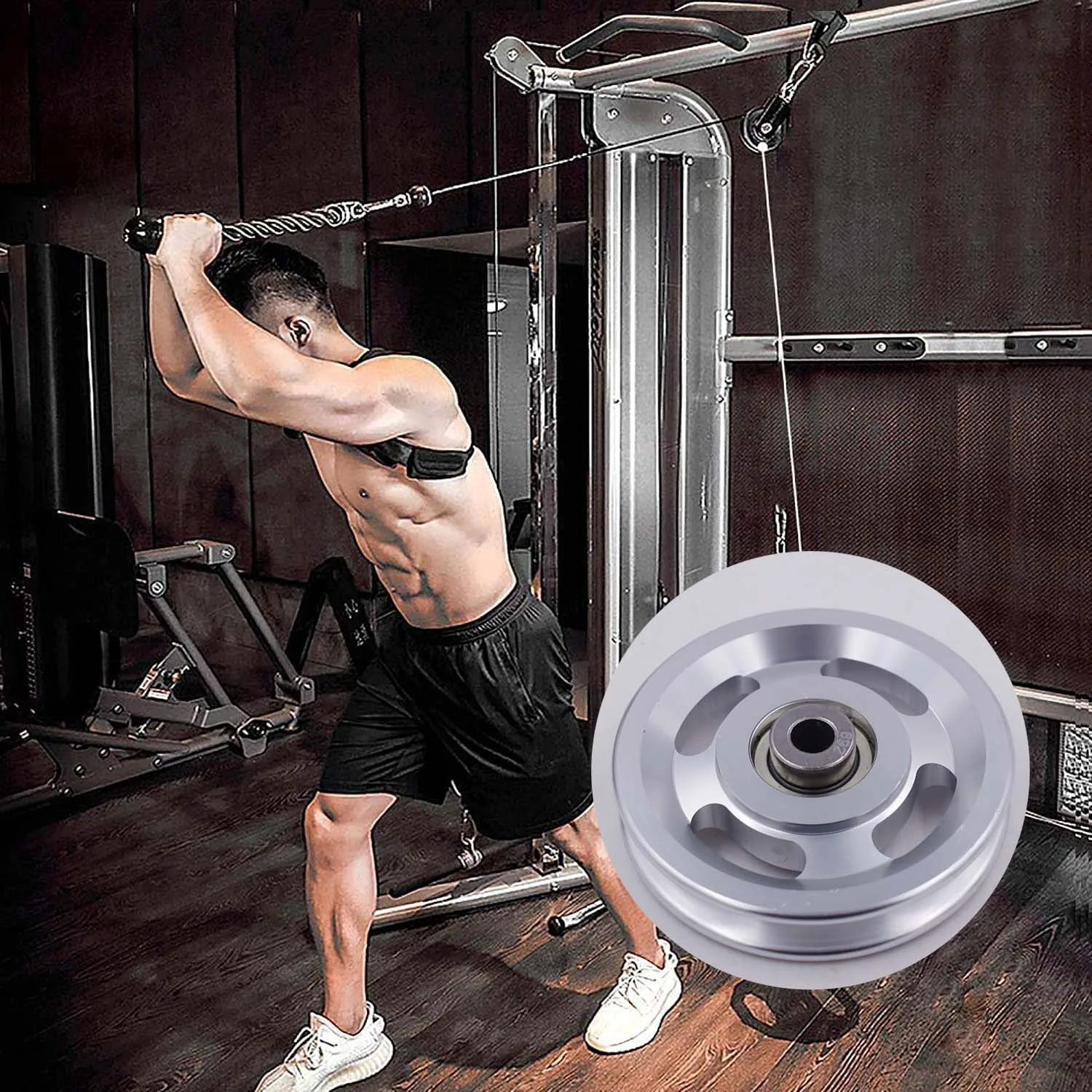 Gym Bearing Pulley 5 Type Aluminium Alloy Cable Machine Wheel Fitness Equipment Part for Workout DIY Attachment Lifting Blocks
Gym Bearing Pulley 5 Type Aluminium Alloy Cable Machine Wheel Fitness Equipment Part for Workout DIY Attachment Lifting Blocks