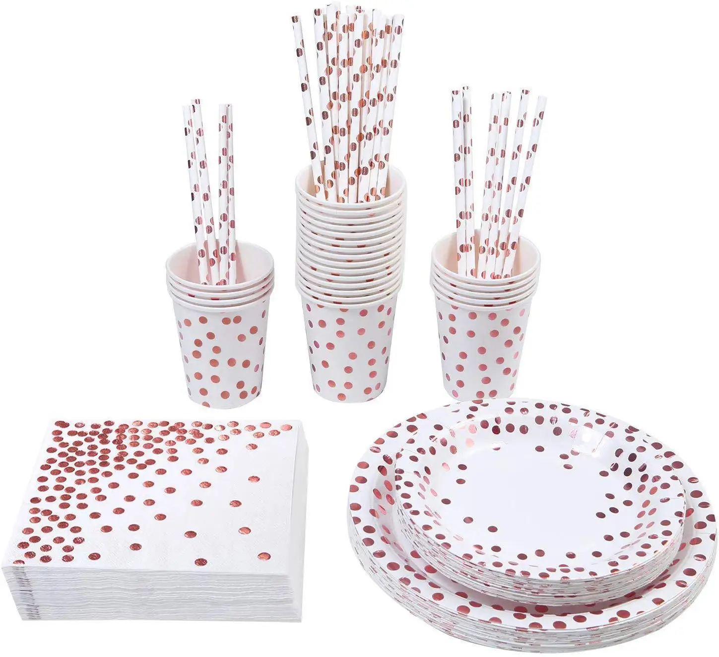 Rose Gold Party 100pcs Disposable Tableware Set Paper cup Paper Tray Birthday Party Table Decoration Baby Bath Birthday Party 
Rose Gold Party 100pcs Disposable Tableware Set Paper cup Paper Tray Birthday Party Table Decoration Baby Bath Birthday Party