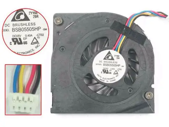 Delta Electronics BSB05505HP CT02 DT23 A01 769264-001 DC 5V 0.40A 4-Wire Laptop Cooling Fan
Delta Electronics BSB05505HP CT02 DT23 A01 769264-001 DC 5V 0.40A 4-Wire Laptop Cooling Fan