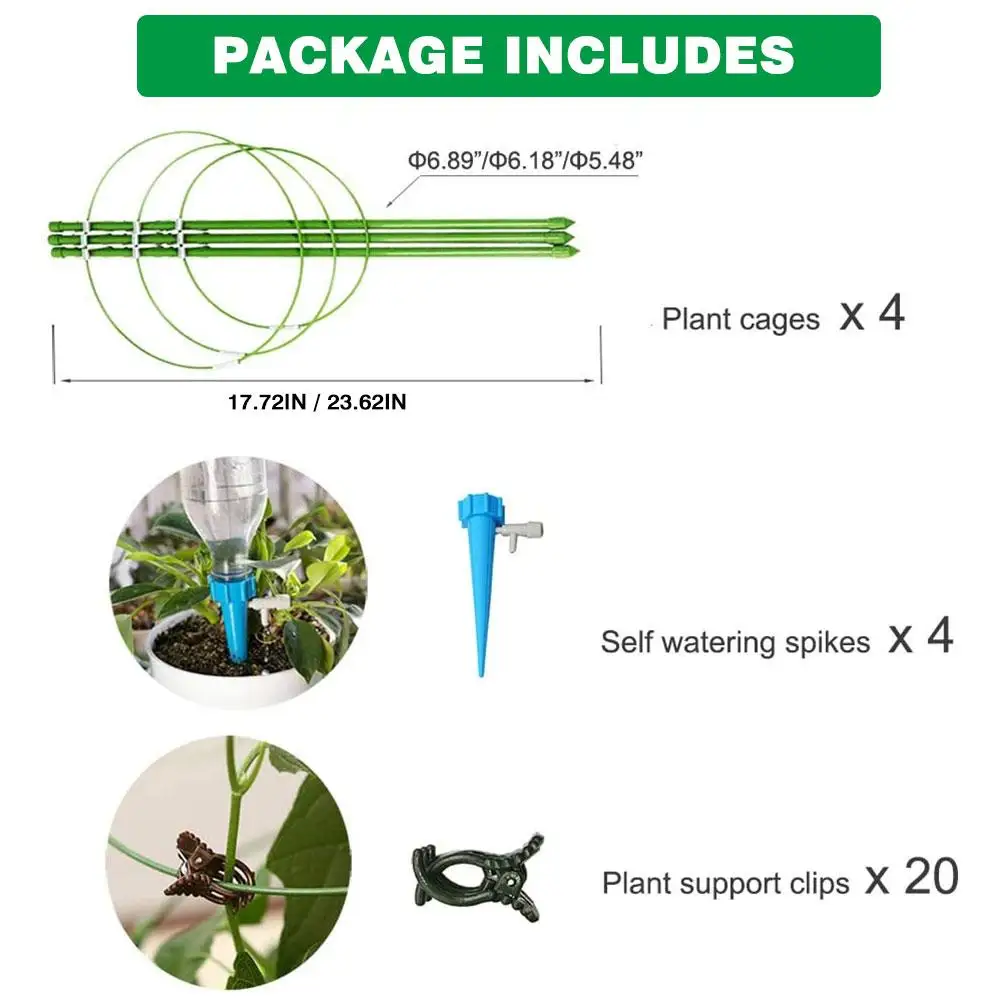 45/60cm Plant Climbing Vine Rack Set Plant Potted Support Frame Metal Tube Coated Flower Vegetables Decorative Trellis Bracket
45/60cm Plant Climbing Vine Rack Set Plant Potted Support Frame Metal Tube Coated Flower Vegetables Decorative Trellis Bracket