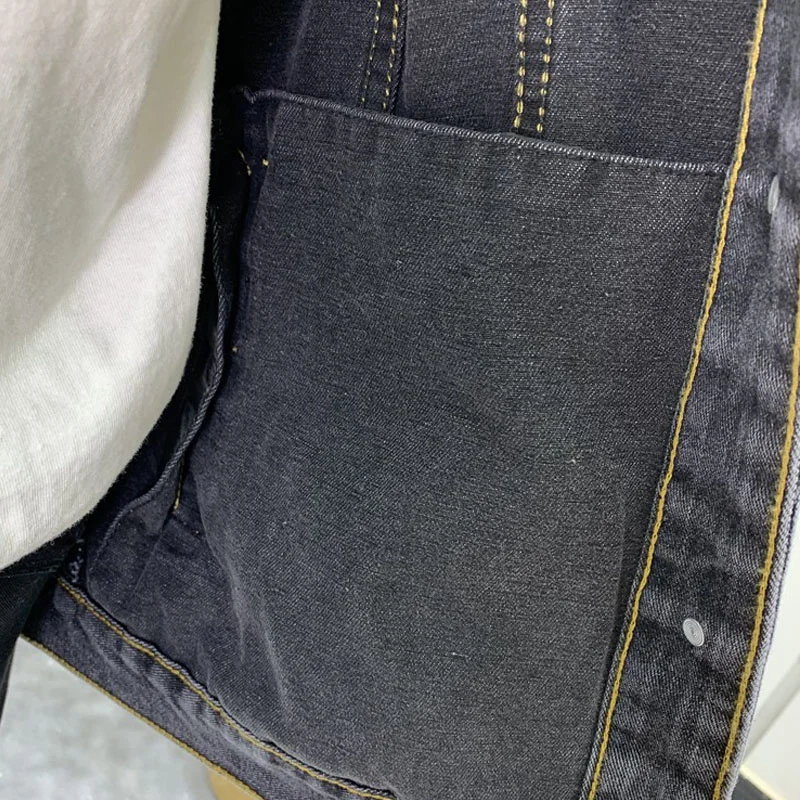 Mid-length Vintage Black Denim Jacket Loose Oversized Women Coat Spring 2021 Long sleeve Big pocket Casual Harajuku Jeans Jacket
Mid-length Vintage Black Denim Jacket Loose Oversized Women Coat Spring 2021 Long sleeve Big pocket Casual Harajuku Jeans Jacket
