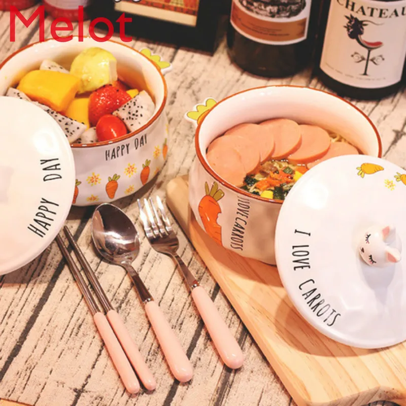 Japanese-Style Creative Ceramic Cute Cup Noodle Bowl Large Bowl Soup Bowl Microwave Oven Home Dormitory Anti-Scald Binaural
Japanese-Style Creative Ceramic Cute Cup Noodle Bowl Large Bowl Soup Bowl Microwave Oven Home Dormitory Anti-Scald Binaural