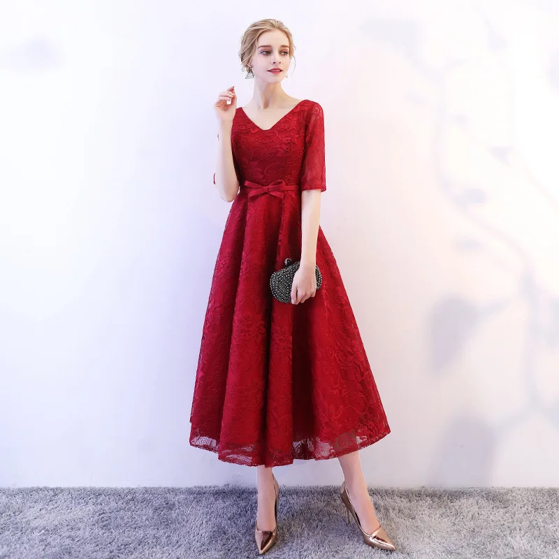 Short Prom Dresses Lace Cheap Half Sleeves A Line Cocktail Party Gowns Tea Length Backless V Neck Elegant Woman Formal Wear
Short Prom Dresses Lace Cheap Half Sleeves A Line Cocktail Party Gowns Tea Length Backless V Neck Elegant Woman Formal Wear