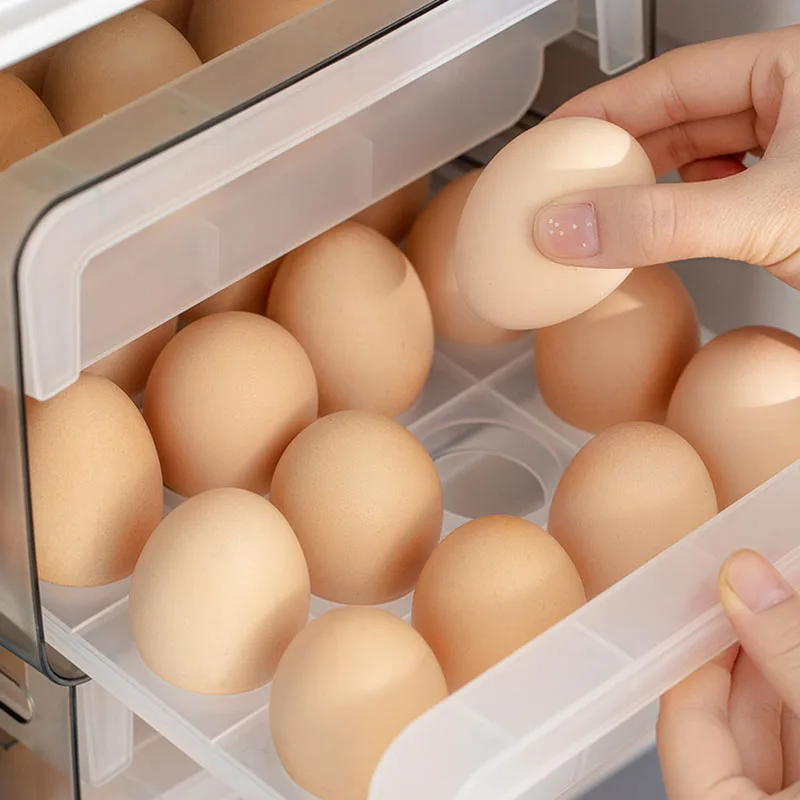 Double-Layer Portable Plastic Egg Tray Holder Storage Box Container Organizer Bin For Kitchen Refrigerator Fridge Home Storage
Double-Layer Portable Plastic Egg Tray Holder Storage Box Container Organizer Bin For Kitchen Refrigerator Fridge Home Storage