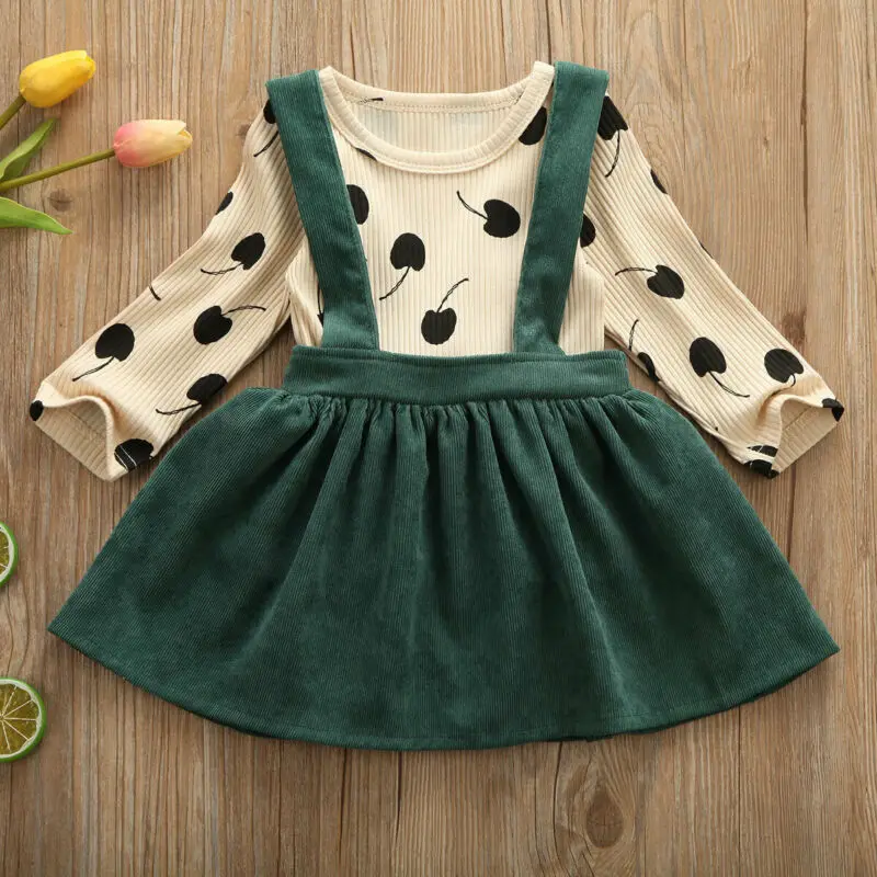 Toddler Baby Girl Strap Skirt Outfits Long Sleeve Knitted T-Shirt Tops Suspender Overalls Dresses Clothes Set
Toddler Baby Girl Strap Skirt Outfits Long Sleeve Knitted T-Shirt Tops Suspender Overalls Dresses Clothes Set