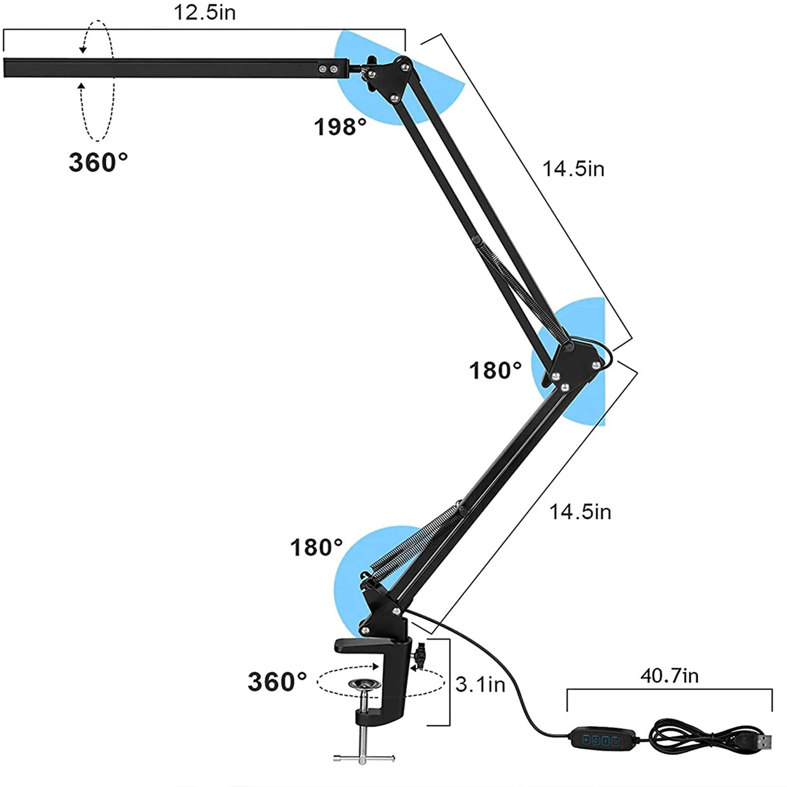 Led Desk Lamp With Clamp 3 Color Reading Eye-protect Stepless Architect's Lamp With Swivel Arm Office Table Lamp Night Light New
Led Desk Lamp With Clamp 3 Color Reading Eye-protect Stepless Architect's Lamp With Swivel Arm Office Table Lamp Night Light New